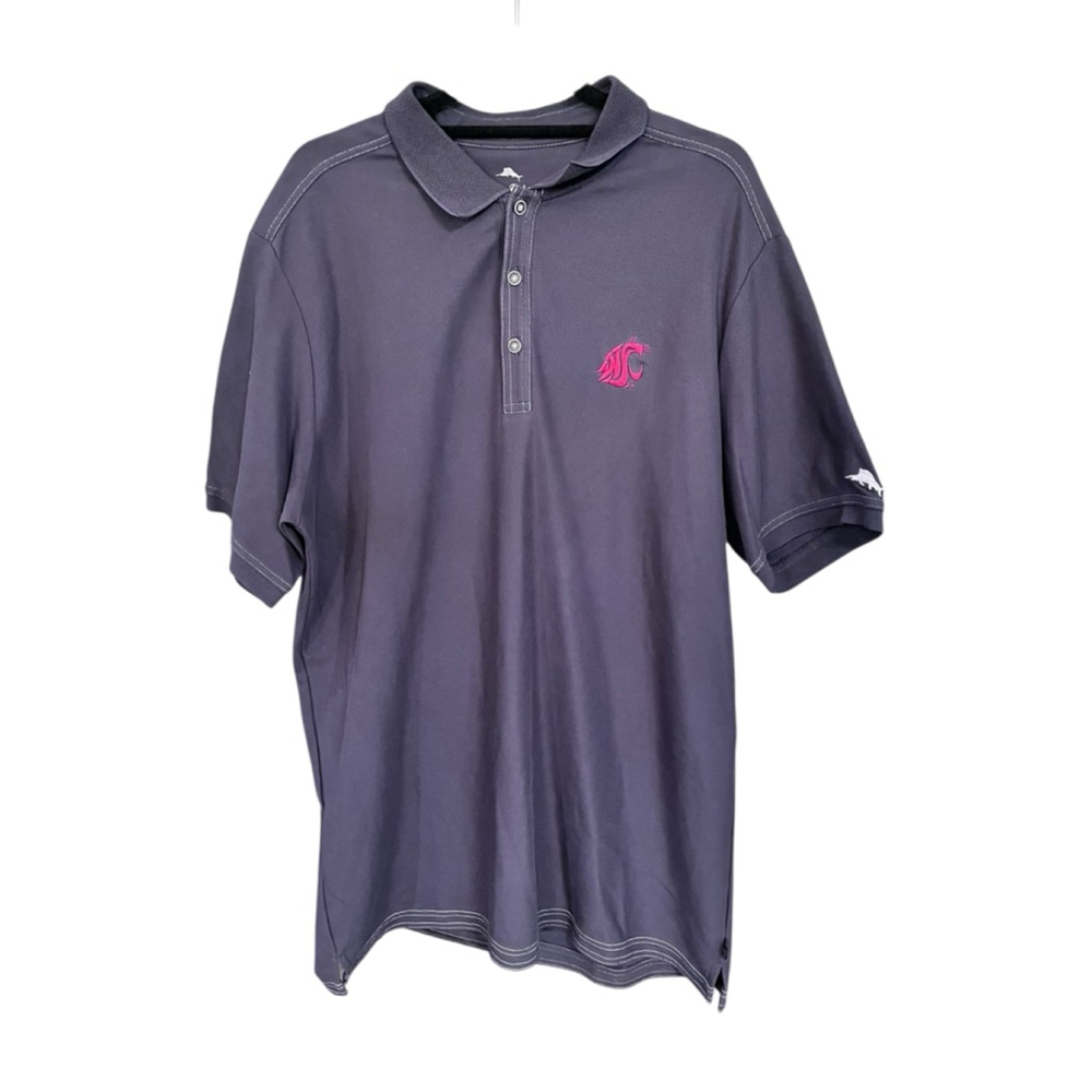 Tommy Bahama Washington State Cougars College Polo Short Sleeve Shirt Size XLT